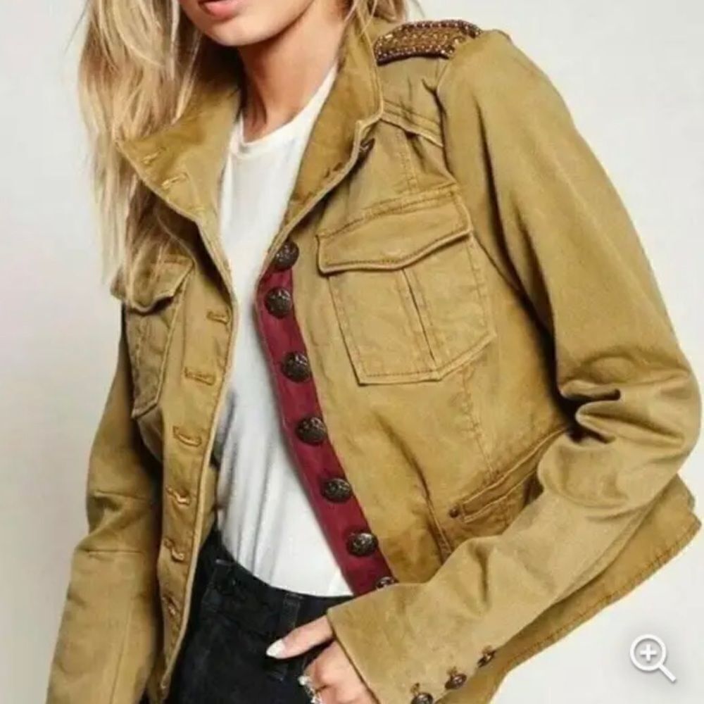 𝅺Free People Shrunken Officer Jacket - Picture 2 of 15